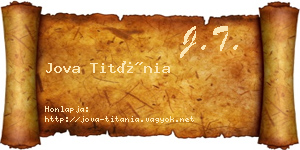 Jova Titánia névjegykártya